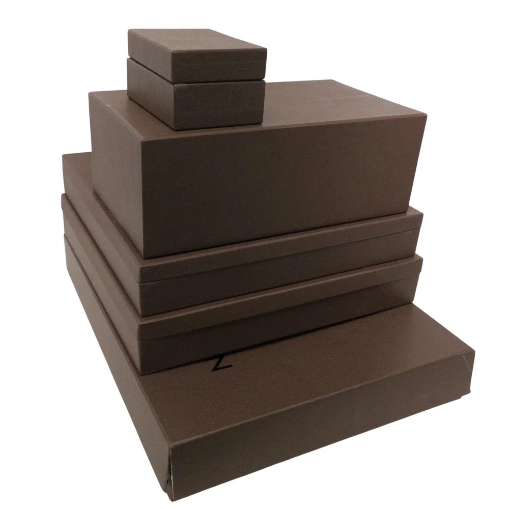 Authentic Louis Vuitton Brown Magnetic Drawer Gift Boxes Lot of 5 – Various Size